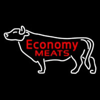 Economy Meats Neon Sign