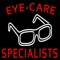 Eye Care Specialist With Glasses Logo Neon Sign