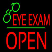 Eye E ams Block Open Green Line Neon Sign