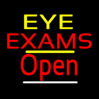 Eye E ams Open Yellow Line Neon Sign