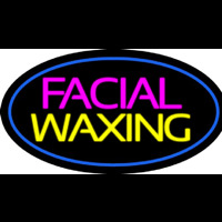 Facial Wa ing Oval Blue Neon Sign