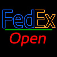 Fede  Logo With Open 2 Neon Sign