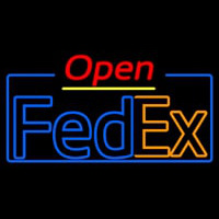 Fede  Logo With Open 4 Neon Sign