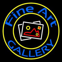 Fine Art Gallery With Logo Neon Sign