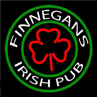 Finnegans Round Te t With Clover Beer Sign Neon Sign