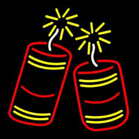 Fire Work Logo Neon Sign