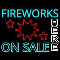 Fireworks On Sale Here Neon Sign