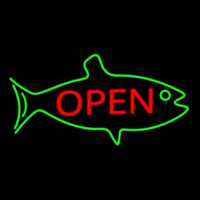 Fish Logo Open 2 Neon Sign