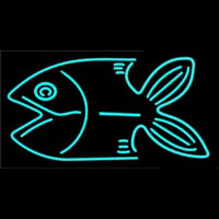 Fish Turquoise 1 Neon Sign