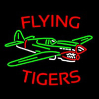 Flying Tigers Airplane Neon Sign