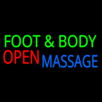 Foot And Body Massage Open Neon Sign