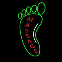 Foot Massage Logo Neon Sign