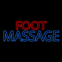 Foot With Double Stroke Massage Neon Sign