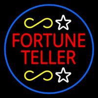 Fortune Teller With Blue Border Neon Sign