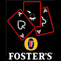 Fosters Ace And Poker Beer Sign Neon Sign