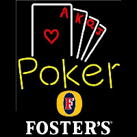 Fosters Poker Ace Series Beer Sign Neon Sign