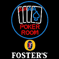 Fosters Poker Room Beer Sign Neon Sign