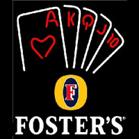 Fosters Poker Series Beer Sign Neon Sign