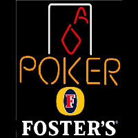 Fosters Poker Squver Ace Beer Sign Neon Sign