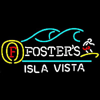Fosters Surfer Isla Vista Beer Sign Neon Sign