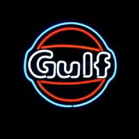 GULF OIL LOGO BEER BAR Neon Sign