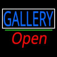 Gallery With Border Open 2 Neon Sign