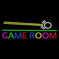 Game Room Cue Stick Neon Sign