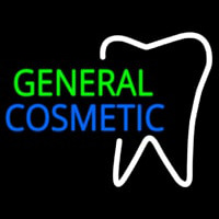 General Cosmetic With Tooth Logo Neon Sign