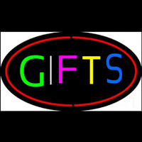 Gifts Oval Red Neon Sign