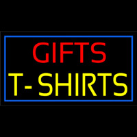 Gifts Tshirts With Blue Border Neon Sign