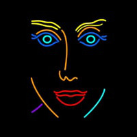 Girl Face Neon Sign