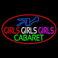 Girls Girls Girls The Cabaret Girl Logo Neon Sign