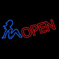 Girls Strip Club Open Neon Sign