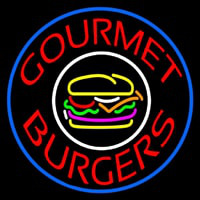 Gourmet Burgers Circle Neon Sign