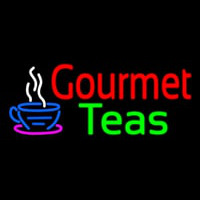 Gourmet Teas With Cup Logo Neon Sign