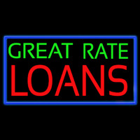 Great Rate Loans Neon Sign