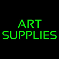 Green Art Supplies Neon Sign