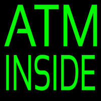 Green Atm Inside Neon Sign