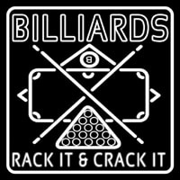 Green Billiards Rack It And Crack It 1 Neon Sign