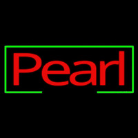 Green Border Red Pearl Cursive Neon Sign