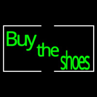 Green Buy The Shoes With Border Neon Sign