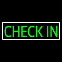 Green Check In Neon Sign