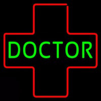 Green Doctor Medical Logo Neon Sign