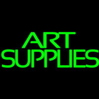 Green Double Stroke Art Supplies 1 Neon Sign
