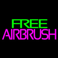 Green Free Pink Airbrush Neon Sign