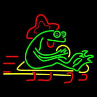 Green Frog Neon Sign