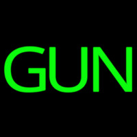 Green Gun Neon Sign