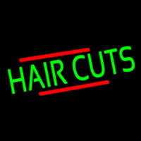 Green Hair Cuts Neon Sign