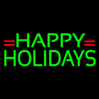 Green Happy Holidays Neon Sign