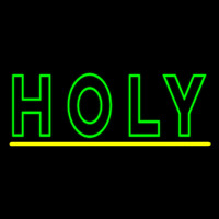 Green Holy Neon Sign